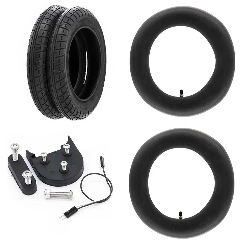 Set anvelope, pentru trotineta electrică Xiaomi, negru, 10 inchi, cu supapa dreaptă | Motorevolution
