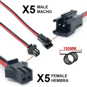 Conector trotineta electrica SM 2 pini cu cablu 22 AWG - 5 tată și 5 mamă