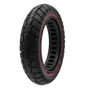 Anvelopă solidă ultrauşoară offroad Ewheel 10x2,125-6,1/B34 linie roşie