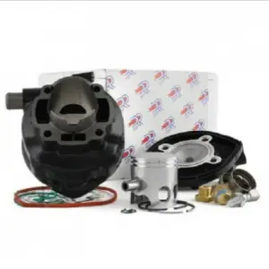 Set motor + chiulasa Aprilia RS - RX - Red Rose - Motorhispania - Peugeot XR6 - Yamaha TZR (Minarelli AM6) 2T LC 80cc D49 mm bolt 12