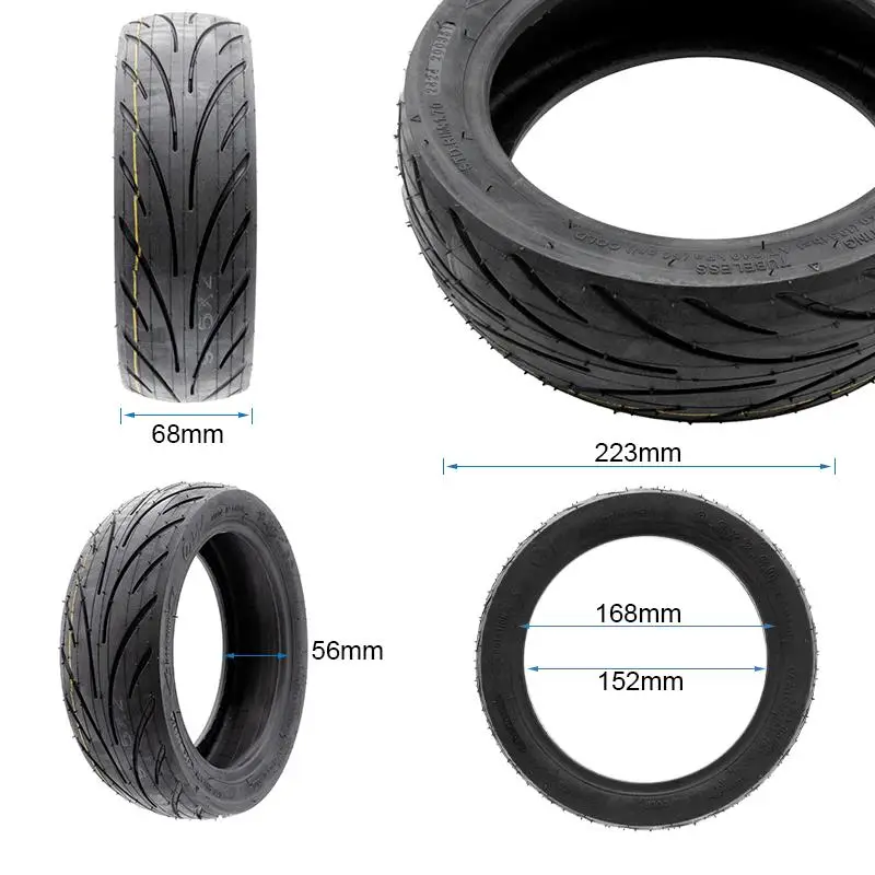 Anvelopă pentru trotineta electrică, fără cameră, (tube less) Cityroad 9,5x2,5-6,1, negru | Motorevolution - imagine 2