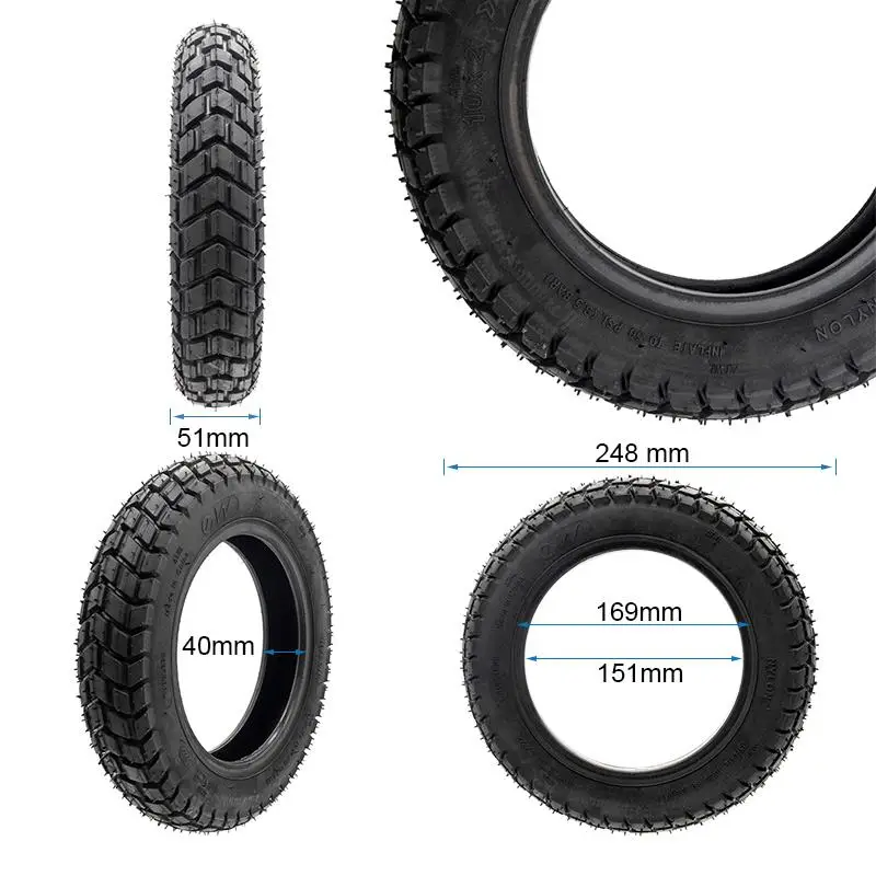 Anvelopă pentru trotineta electrică, fără cameră off-road, 10×2-6.1, negru | Motorevolution - imagine 2