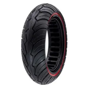 Anvelopă solidă ultra ușoară Ewheel 9,5x2,5 roșie pentru NIU