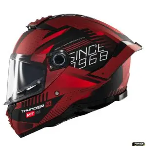 Casca integrala pentru scuter - motocicleta MT Thunder 4 SV Luminence D5 rosu mat (ochelari soare integrati) – tip viziera: MT-V-28B XS (53/54cm)