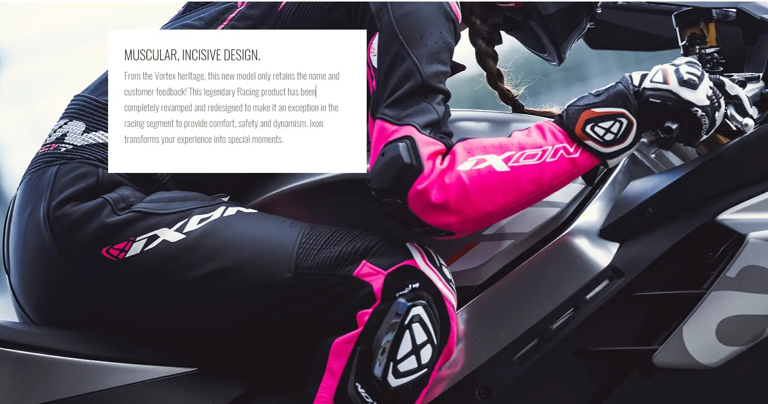 Pantaloni pentru scuter - motocicleta femei piele Racing Ixon vara model Vortex 3 LS culoare: negru/roz/alb Negru/roz/alb M - imagine 6