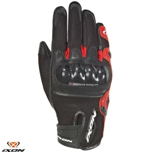 Manusi barbati pentru scuter - motocicleta Roadster vara piele/textil Ixon model RS Rise Air MS culoare: negru/rosu – degete tactile XL (10/11)