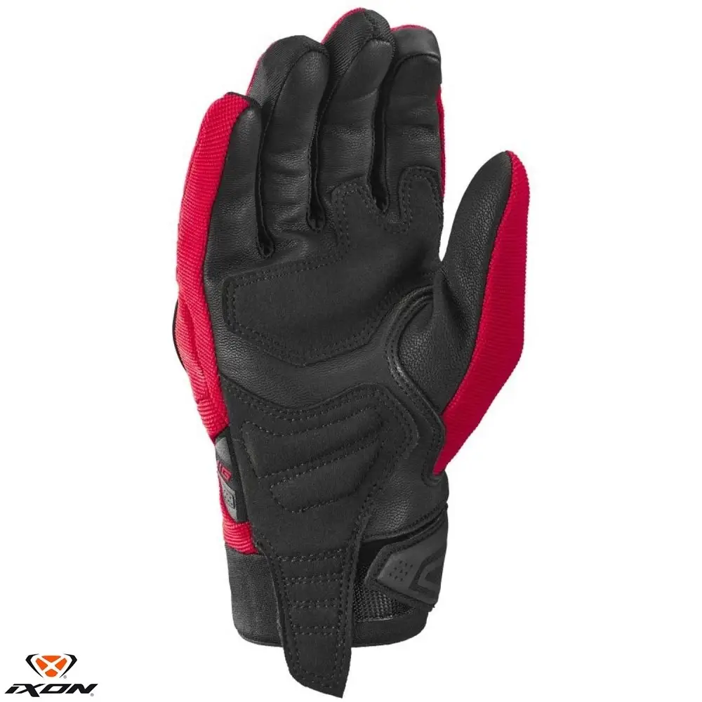 Manusi barbati pentru scuter - motocicleta Roadster vara textil/piele Ixon model MIG 2 MS culoare: rosu/negru – degete tactile S (7/8) - imagine 2