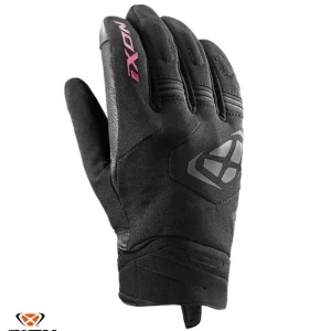 Manusi femei pentru scuter - motocicleta Roadster Mid-season textil/piele Ixon model MIG 2 WP LS culoare: negru/fuchsia (roz) – degete tactile – waterproof XS (6/7)