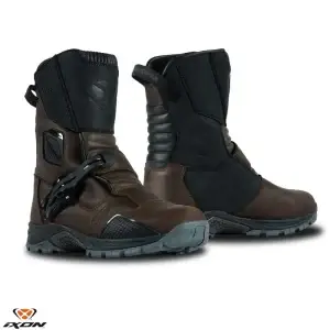 Ghete (cizme) pentru scuter - motocicleta Touring/Adventure barbati All Season Ixon model Klay WP MS culoare: maro/negru (100% waterproof) 44