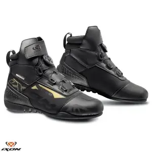 Ghete pentru scuter - motocicleta Roadster femei All season Ixon model Ranker WP LS culoare: negru/gold (auriu) (100% waterproof) 36