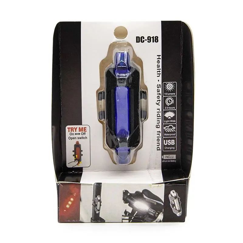 Lampa licurici de avertizare trotineta, bicicleta electrica, se pune lateral sa pe ghiron Xiaomi - Culoare albastru - imagine 4