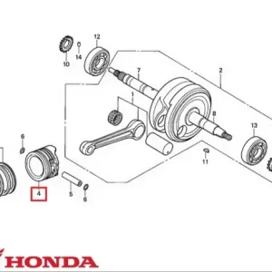 Piston original Honda ANF Innova 4T 125cc D53.00 mm bolt 13 (cota 0.50)