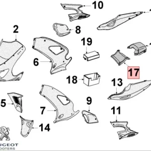 Carena centrala sa originala Peugeot XR6 - XR6 E - XR6 E2 - XR6 X Race 2T 50cc (neagra)