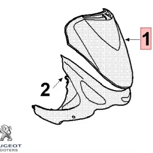 Carena fata superioara albastra originala Peugeot Vclic – Vclic Evolution 4T 50cc