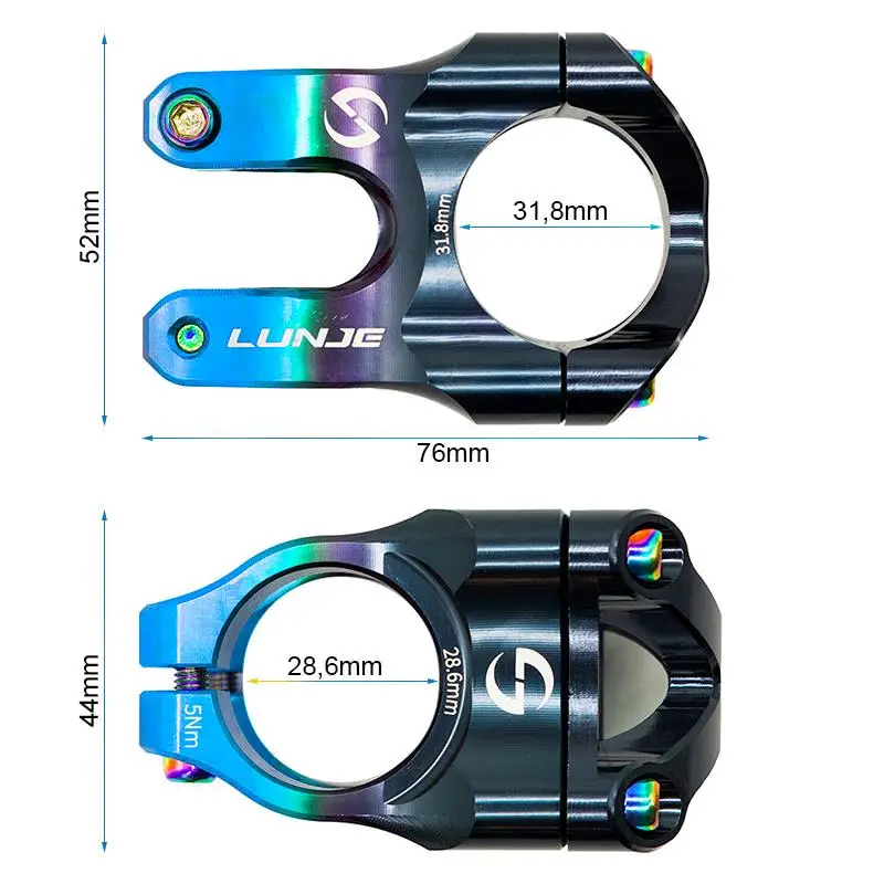 Tijă pentru ghidon de 31,8 mm EWPM-002 negru-albastru - imagine 3