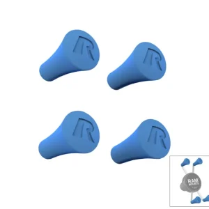 Set capace cauciuc (dopuri) suport telefon mobil cu montaj pe ghidon RAM Mount X-Grip - culoare: albastru (kit 4 bucati)