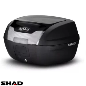 Cutie portbagaj (topcase) Shad model SH40 culoare: negru (volum: 40 litri) – include placa de montaj