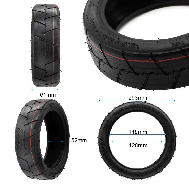 Cauciuc pentru trotineta electrică, negru, 8,5 x 2-5,5 | Motorevolution - imagine 2