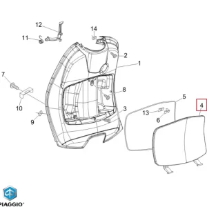 Usita (compartiment manusi) originala Vespa LX Euro 2 (05-13) 2T AC 50cc - LX Euro 2 (05-12) 4T AC 50cc – nevopsita