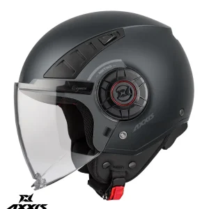 Casca pentru scuter - motocicleta Axxis model Metro S A2 titanium mat (open face) – omologare noua ECE 22.06 – tip  viziera: MT-V-26B XL (61/62cm)