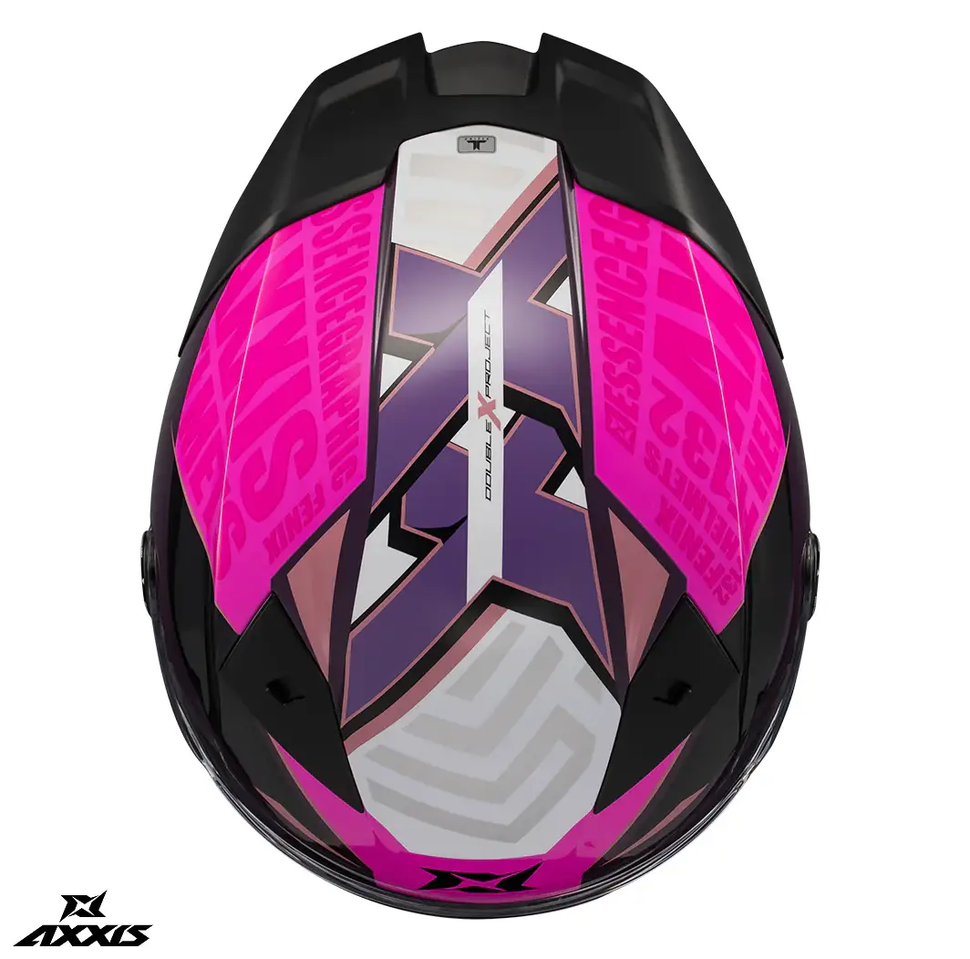 Casca integrala pentru scuter - motocicleta Axxis Fenix Essence C8 roz mat – tip viziera: MT-V-31B – DKS429 XS (53/54cm) - imagine 6