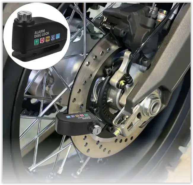 Lacat antifurt cu alarma pentru motocicleta, trotineta, scuter, bicicleta electrica - imagine 7