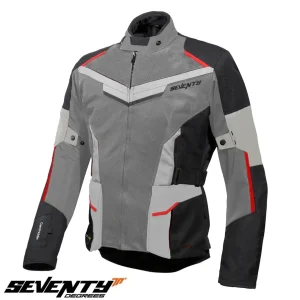 Geaca (jacheta) barbati pentru scuter - motocicleta Touring Seventy vara model SD-JT70 Atacama culoare: negru/gri/rosu Negru/gri/rosu 3XL