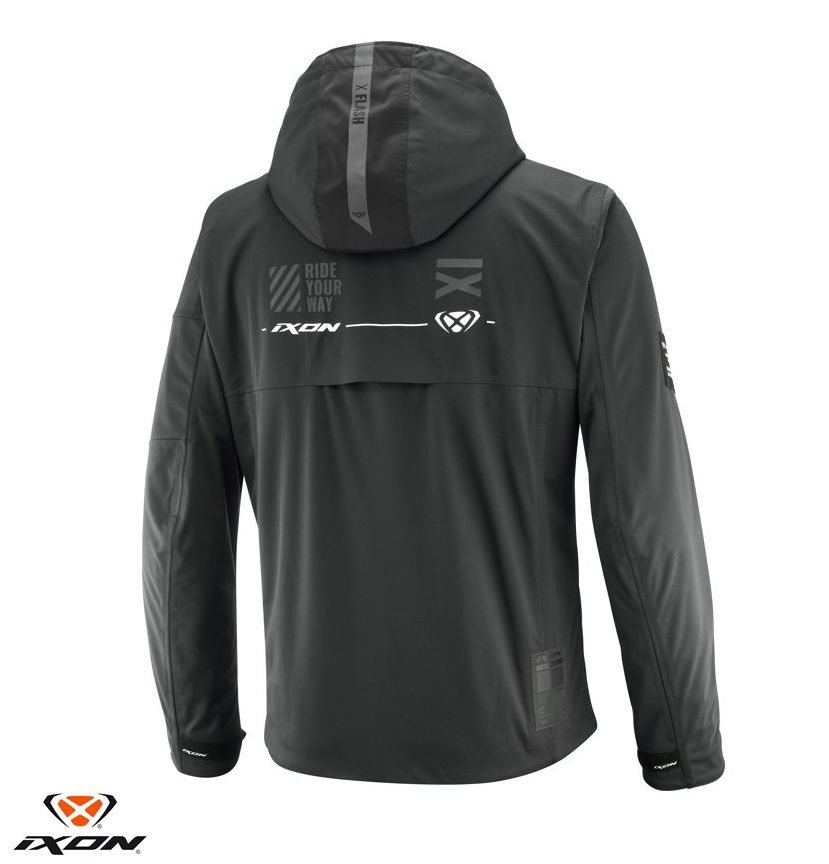 Geaca (jacheta) motociclete barbati Touring/Adventure/Urban Ixon Mid-Season model M-Quarter MS culoare: antracit/negru (geaca laminata; waterproof si pe exterior) 2XL - imagine 2