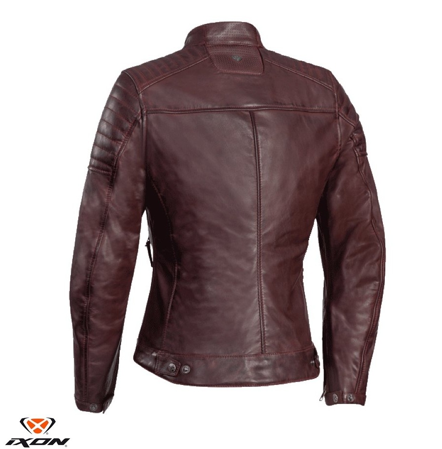 Geaca (jacheta) motociclete femei piele Urban/Heritage Ixon All season model Spark LS culoare: burgundy (visiniu) XS - imagine 2