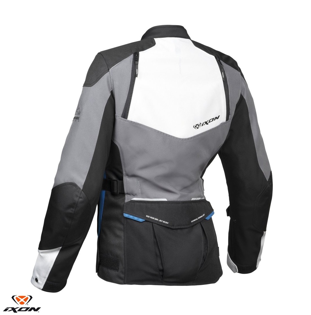 Geaca (jacheta) motociclete femei Touring/Adventure Ixon All season model Balder LS culoare: negru/gri/albastru XS - imagine 2