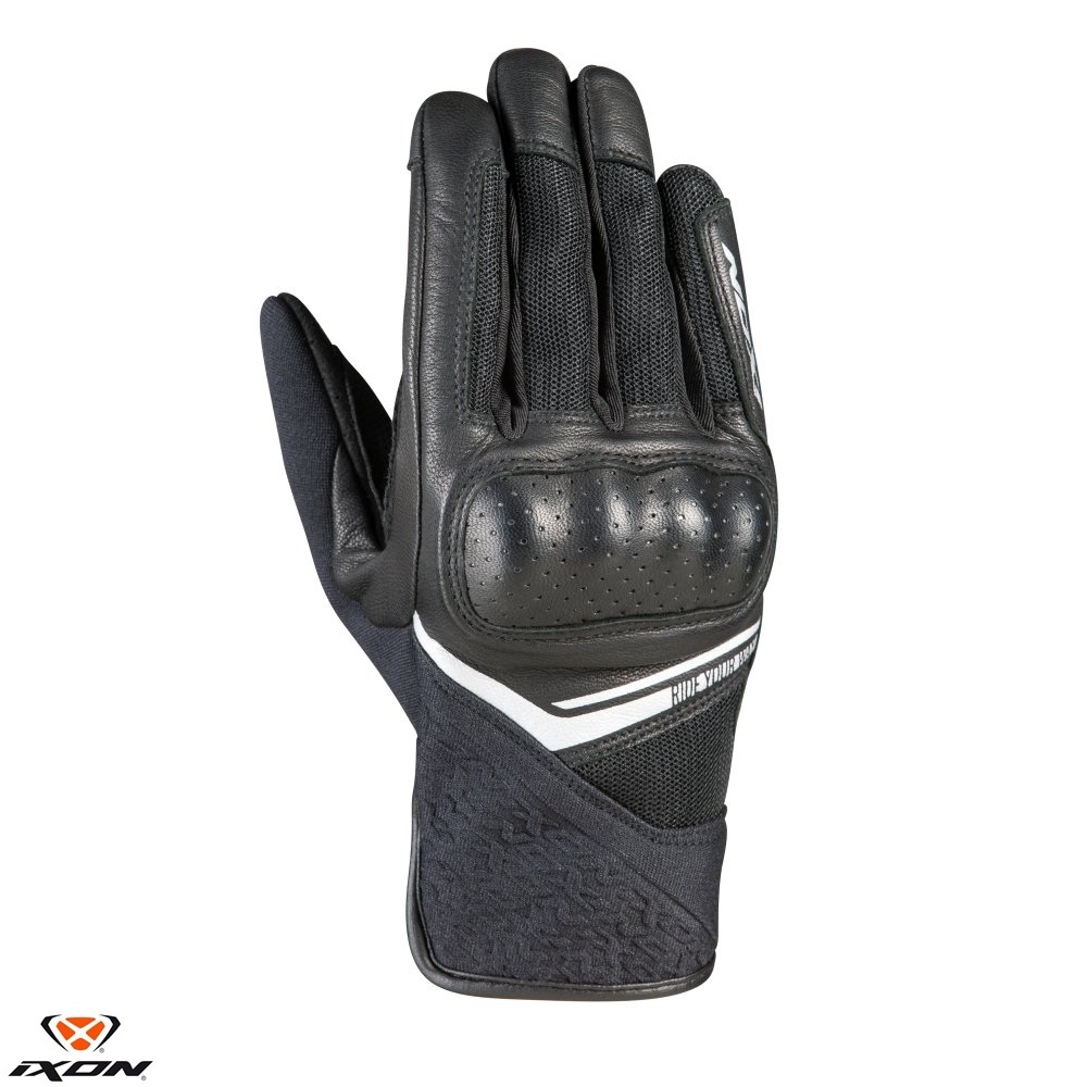 Manusi femei Roadster vara piele/textil Ixon model RS Launch LS culoare: negru/gri – degete tactile XL (10/11)