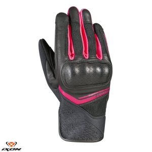 Manusi femei Roadster vara piele/textil Ixon model RS Launch LS culoare: negru/fuchsia (roz) – degete tactile M (8/9)