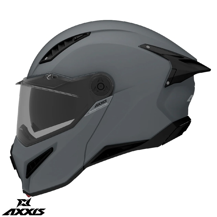 Casca modulabila (flip-up) Axxis GhostFighter SV A12 titanium mat (ochelari soare integrati) Pinlock Ready – tip viziera: MT-V-36 L (59/60cm)