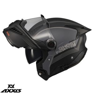 Casca modulabila (flip-up) Axxis GhostFighter SV Bitone C12 gri mat (ochelari soare integrati) Pinlock Ready – tip viziera: MT-V-36 L (59/60cm)