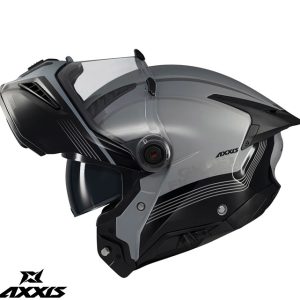 Casca modulabila (flip-up) Axxis GhostFighter SV Bitone C2 negru/gri lucios (ochelari soare integrati) Pinlock Ready – tip viziera: MT-V-36 M (57/58cm)