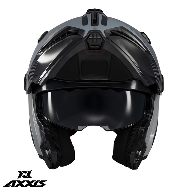 Casca modulabila (flip-up) Axxis GhostFighter SV Bitone C2 negru/gri lucios (ochelari soare integrati) Pinlock Ready – tip viziera: MT-V-36 L (59/60cm) - imagine 6
