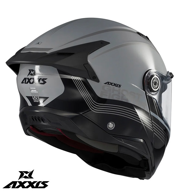 Casca modulabila (flip-up) Axxis GhostFighter SV Bitone C2 negru/gri lucios (ochelari soare integrati) Pinlock Ready – tip viziera: MT-V-36 L (59/60cm) - imagine 10