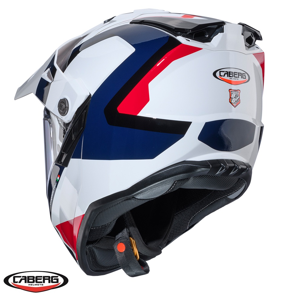 Casca adventure/off road Caberg model Tanami SV Scram H7 alb/rosu/albastru lucios Pinlock ready – lentila Pinlock inclusa S (55/56cm) - imagine 3