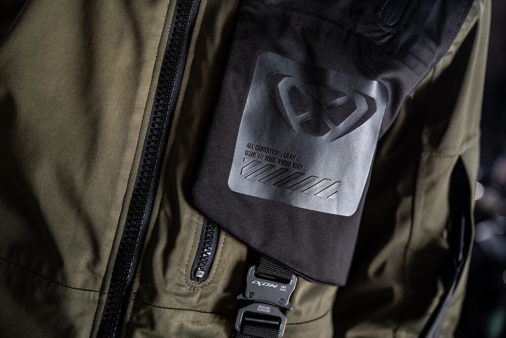 Geaca (jacheta) motociclete barbati Touring/Adventure/Urban Ixon Mid-Season model M-Quarter MS culoare: khaki/negru (geaca laminata; waterproof si pe exterior) 2XL - imagine 3