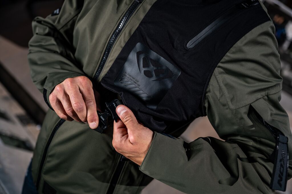 Geaca (jacheta) motociclete barbati Touring/Adventure/Urban Ixon Mid-Season model M-Quarter MS culoare: khaki/negru (geaca laminata; waterproof si pe exterior) 2XL - imagine 7