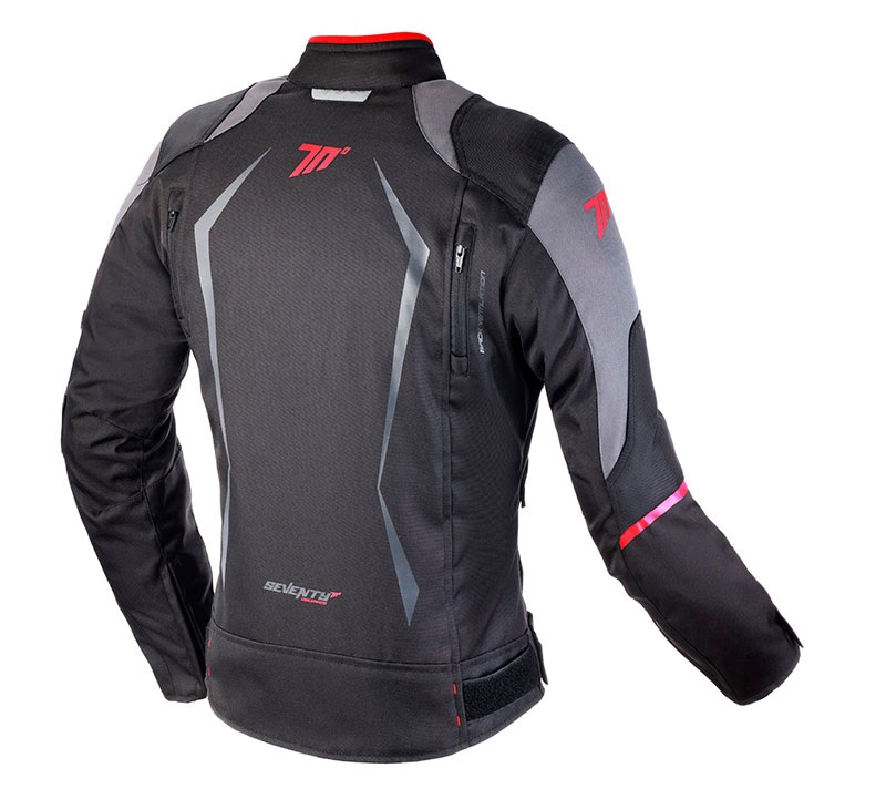 Geaca (jacheta) motociclete femei Racing Seventy vara/iarna model SD-JR49 culoare: negru/rosu - imagine 2