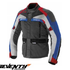 Geaca (jacheta) motociclete barbati Touring Seventy vara/iarna model SD-JT43 culoare: gri/rosu/albastru 5XL
