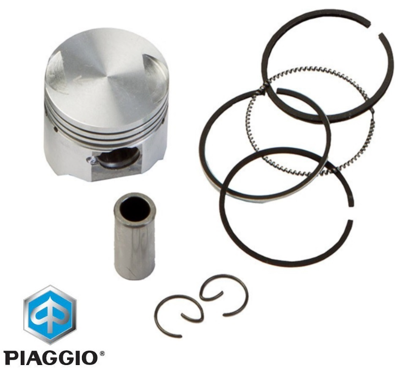 Kit piston original Aprilia Scarabeo - Piaggio Fly - Liberty - Zip - Vespa ET4 - LX - S 4T 2V AC 50cc D39.00 bolt 13 - cota uzura (D)