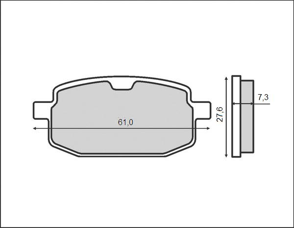 Set placute frana FT3076 - Peugeot - Vclic - Adly - Garelli - Italjet - PGO - Yamaha Axis - Jog 50cc