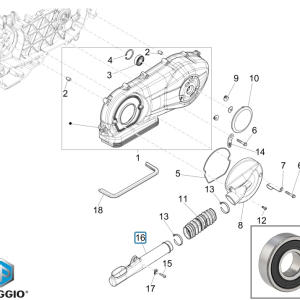 Rulment 15x35x11 original capac transmisie Aprilia - Gilera - Piaggio - Vespa 125-150-200-250-300cc