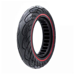 Cauciuc plin, pentru trotineta electrică, 10 x 2,125-6.1/B34, negru cu linie roșie | Motorevolution
