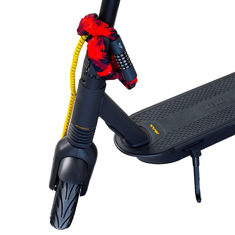 Lanț anti - furt, scuter / bicicletă / trotinetă electrică, 95 cm, EWLK022, roșu | Motorevolution