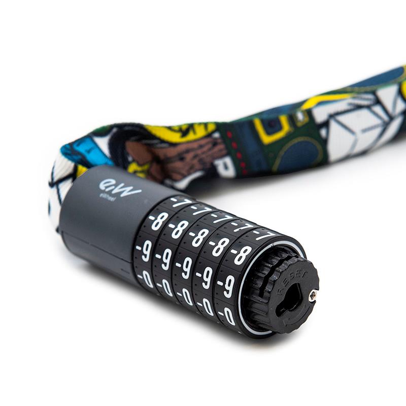 Lanț anti - furt, scuter / bicicletă / trotinetă electrică, 95 cm, EWLK022, multicolor | Motorevolution