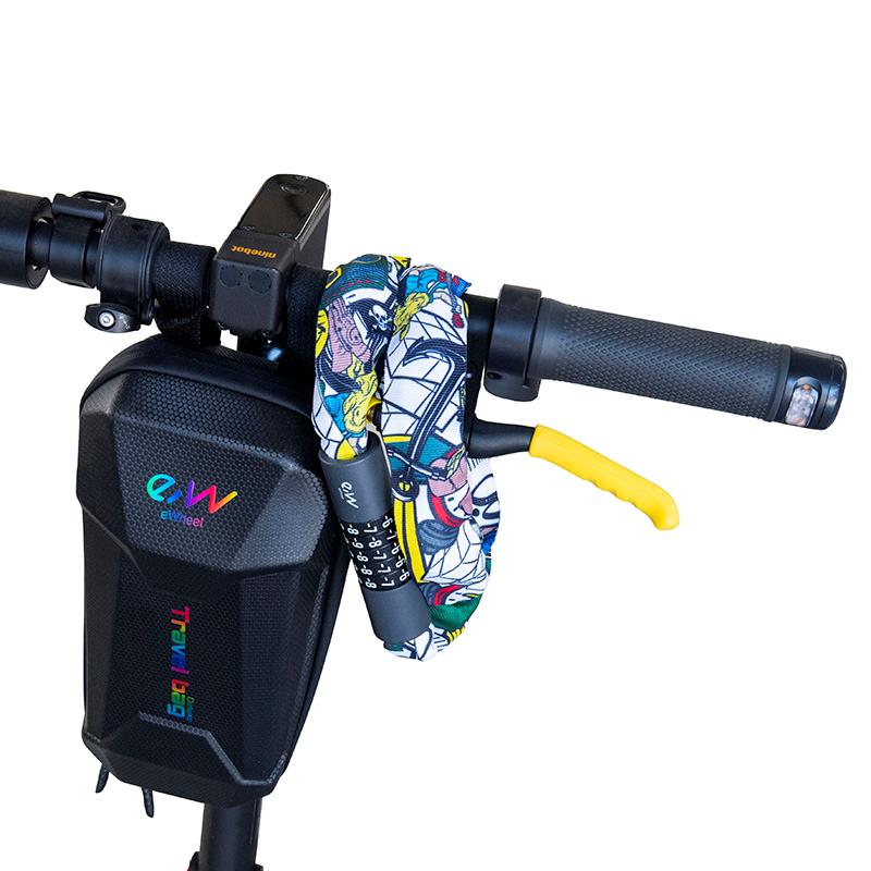 Lanț anti - furt, scuter / bicicletă / trotinetă electrică, 95 cm, EWLK022, multicolor | Motorevolution