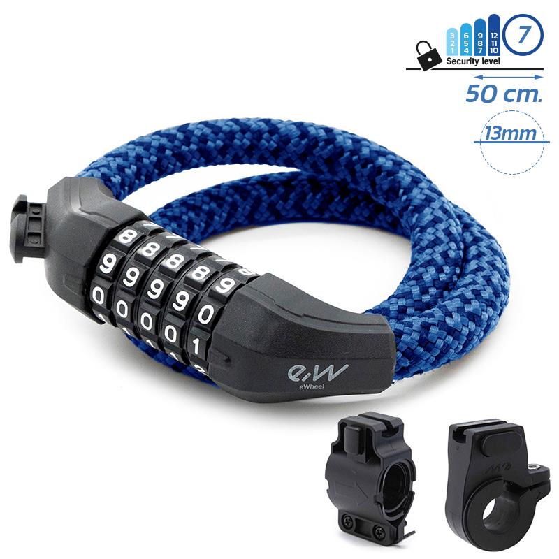 Lanț anti – furt, trotinetă / scuter / bicicletă electrică, EWLK025, 50 cm, albastru | Motorevolution